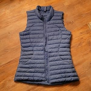 Lulu blue packable puffer vest